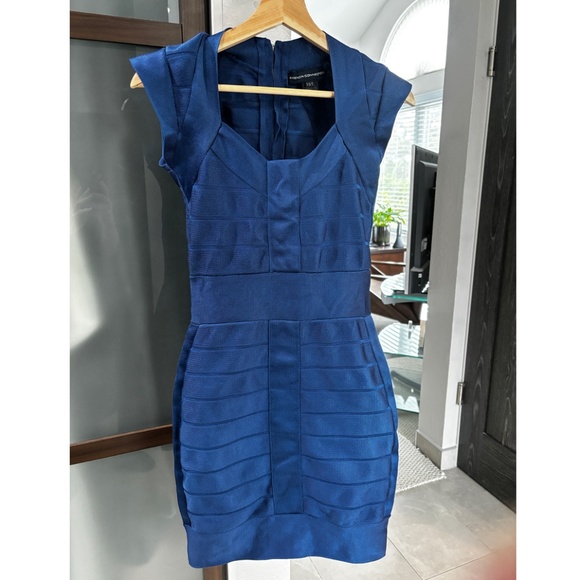 French Connection Bodycon Bandage Dress - Blue Size 2 - Picture 5 of 12